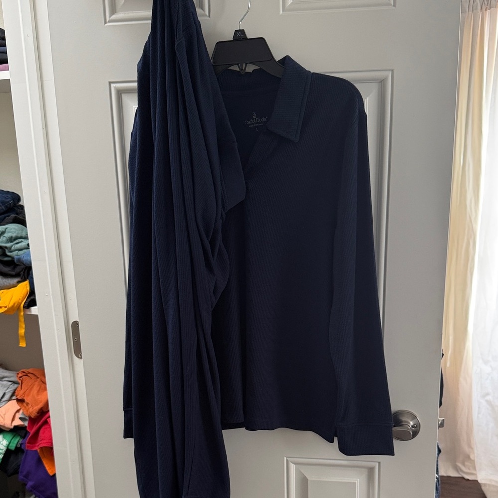 Cuddl Duds Navy Pajama Set